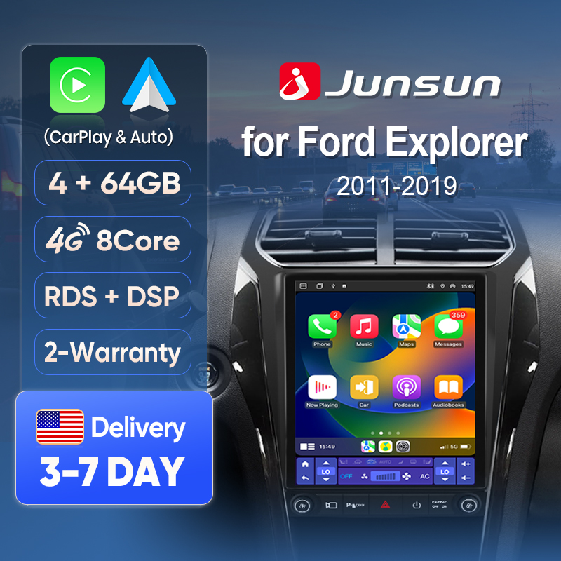 Japanese Traditional Lifestyle - หน้าจอ Junsun Wireless CarPlay สำหรับรถยนต์ Ford