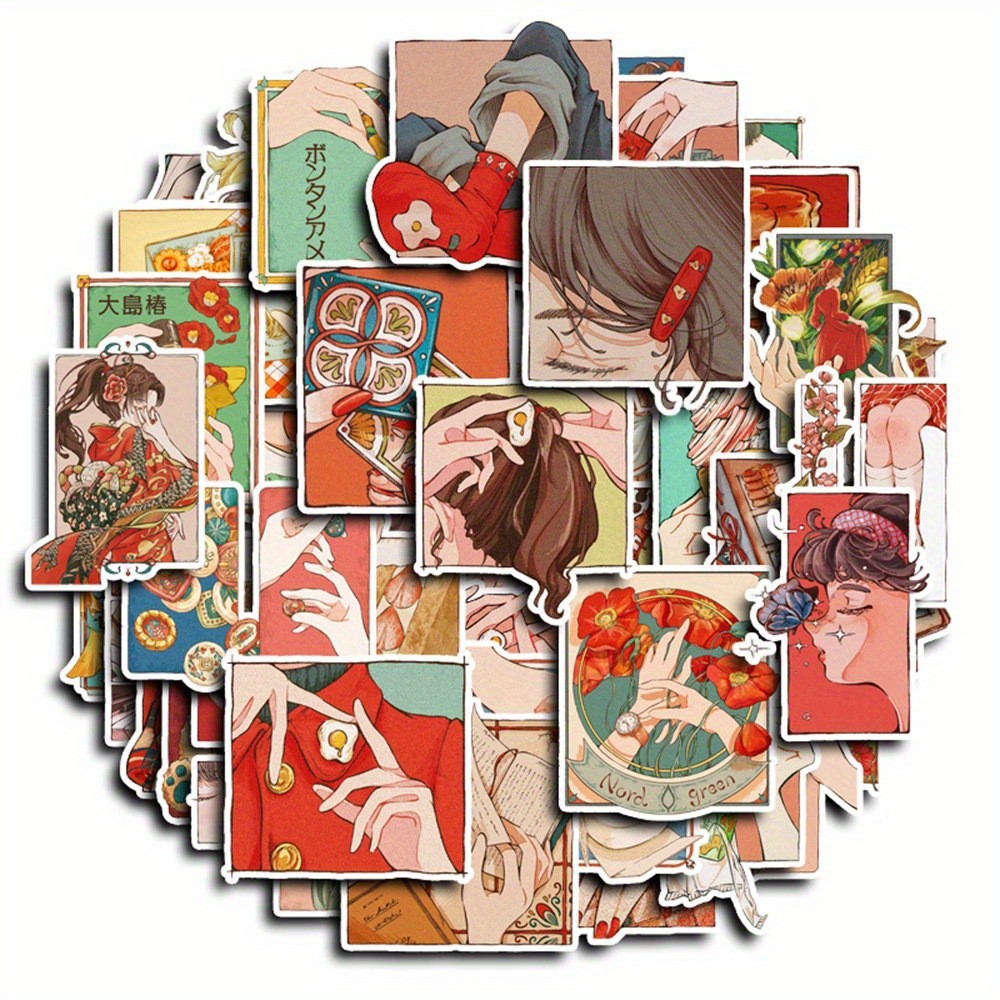 สติกเกอร์สไตล์วินเทจแบบญี่ปุ่น - Japanese Traditional Lifestyle บทวิจารณ์และราคา