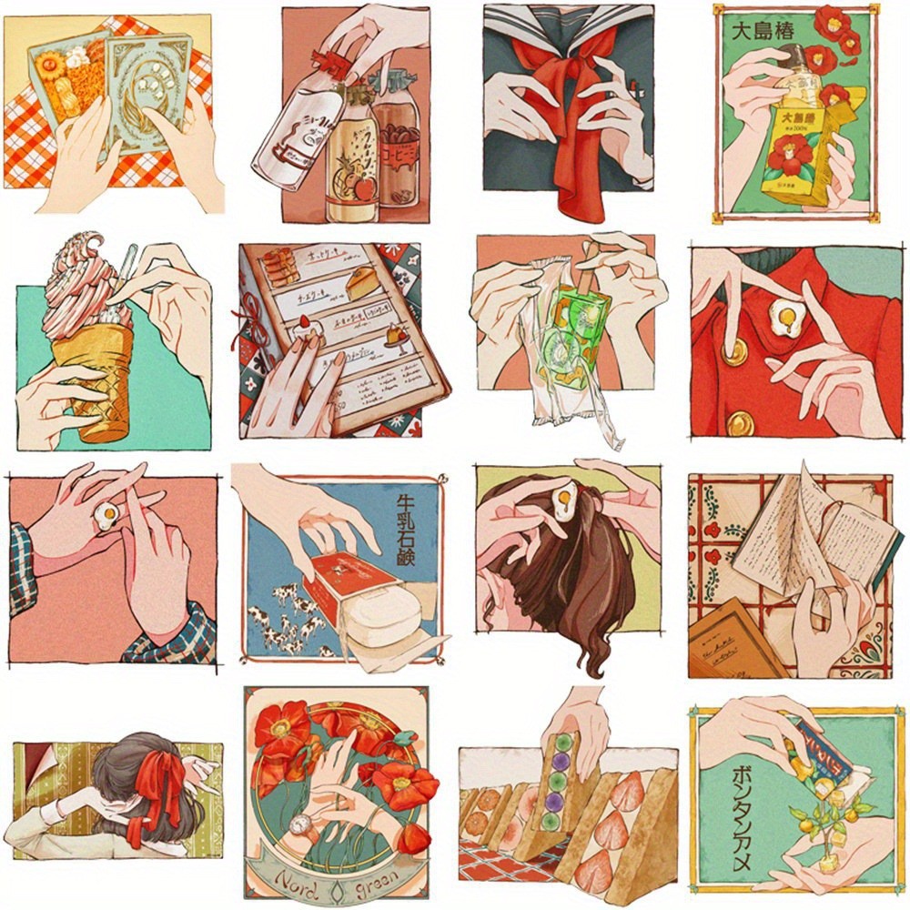 สติกเกอร์สไตล์วินเทจแบบญี่ปุ่น - Japanese Traditional Lifestyle บทวิจารณ์และราคา
