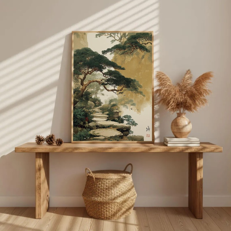 ภาพวาดบนผ้าใบลายวินเทจ: ดนตรีญ - Japanese Lifestyle Home บทวิจารณ์และราคา